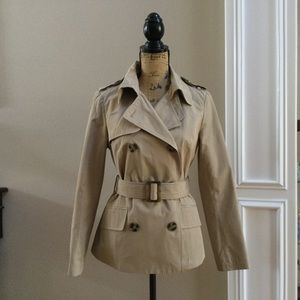 Forever XXI Short Khaki Trench Coat